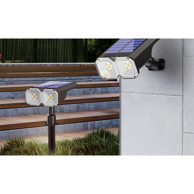 Solar duo tuinspot - warm en koud wit Solar duo tuinspot - warm en koud wit